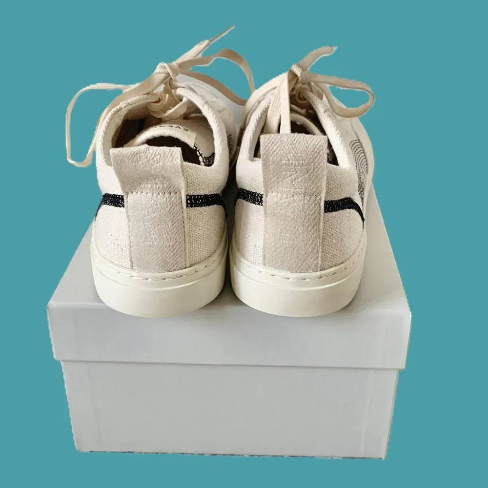 EUC Everlane The Tread-Bare Sneaker, Women's 10, Natural Canvas/Black - Picture 14 of 14